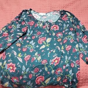 Grace & Lace Pink and Orange Relaxed Blouse